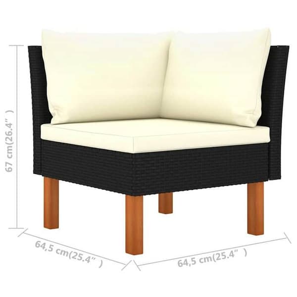 Maison Exclusive - Hörnsoffa i flätad resin och massiv eukalyptus
