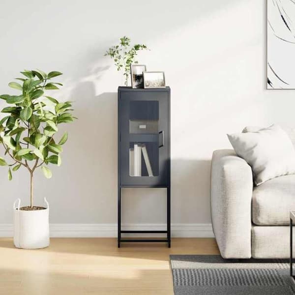 Maison Exclusive - Buffé antracit 36x39x107 cm kallvalsat stål