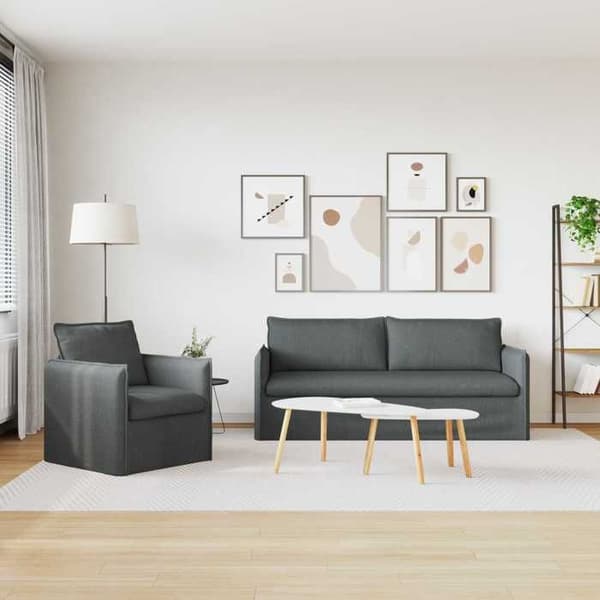 Maison Exclusive - 2 kpl tummanharmaita sohvia kankaat