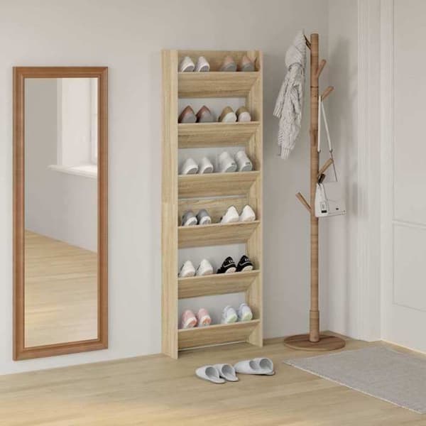 Vægskoskabe - EKSKLUSIV HUS - 60x18x90 cm - Eg - Spånplade - 3 hylder Ek