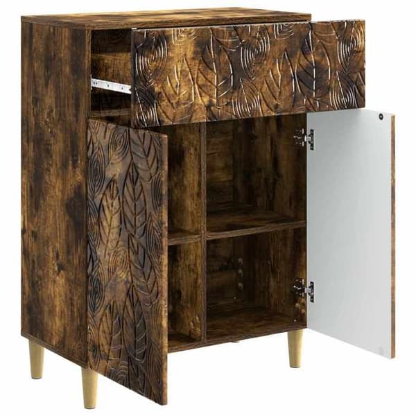 Maison Exclusive - Buffet Røget Eg 66 x 34,5 x 90 cm Ingeniørtræ