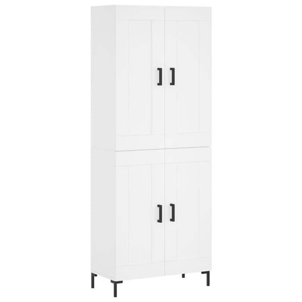 Maison Exclusive - Buffé hög Vit 69,5x34x180 cm Ingenjörsträ Vit