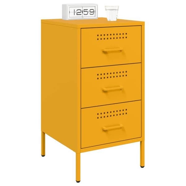 Maison Exclusive - Natborde 2 stk gul sennep 36x39x68 cm stål