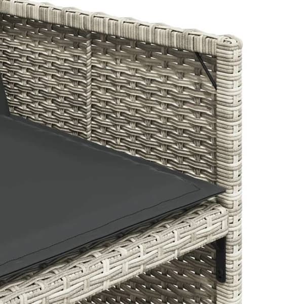 Maison Exclusive - 11-delt have spisebordssæt med grå puder i poly rattan