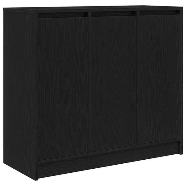 Maison Exclusive - Buffet i sort egetræ 85x34x76 cm i ingeniørtræ