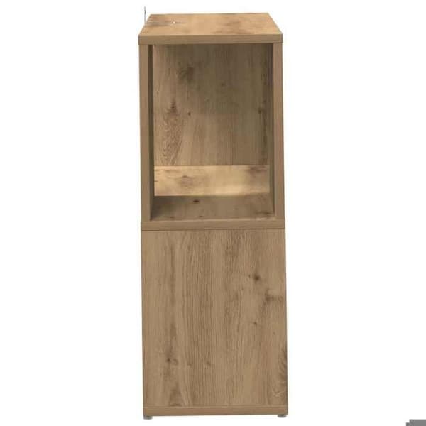 Maison Exclusive - Bibliotek i egetræ, håndlavet 60x24x63 cm, ingeniørtræ