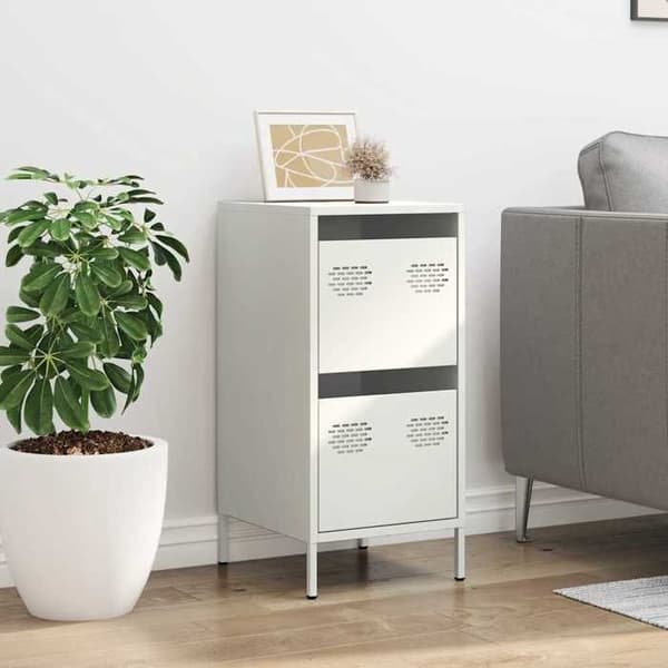 Maison Exclusive - Buffé vit 35x39x73,5 cm kallvalsat stål Vit