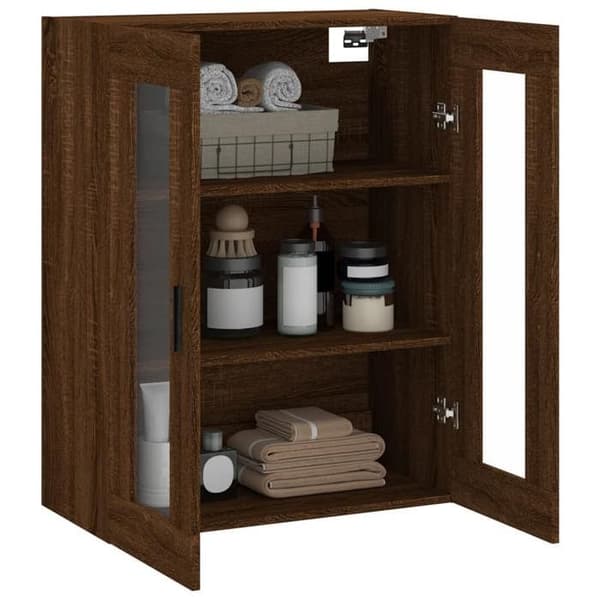 Maison Exclusive - Väggskåp ek brun 69,5x34x90 cm