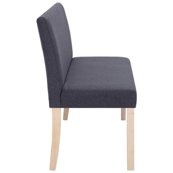Maison Exclusive - Penkki 139,5 cm Tummanharmaa Polyesteri mörkgrå och naturlig