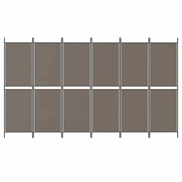 Maison Exclusive - Skillevæg 6 paneler Antracit 300x220 cm Stof
