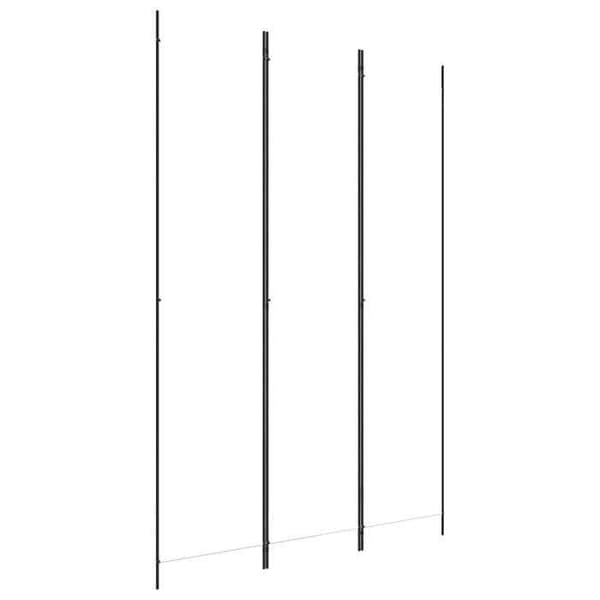 Maison Exclusive - Avskiljande vägg 3 paneler Vit 150x220 cm Tyg