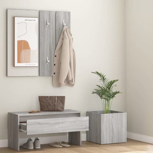 Maison Exclusive - Hallmöbelset Sonoma grå Ingenjörsträ