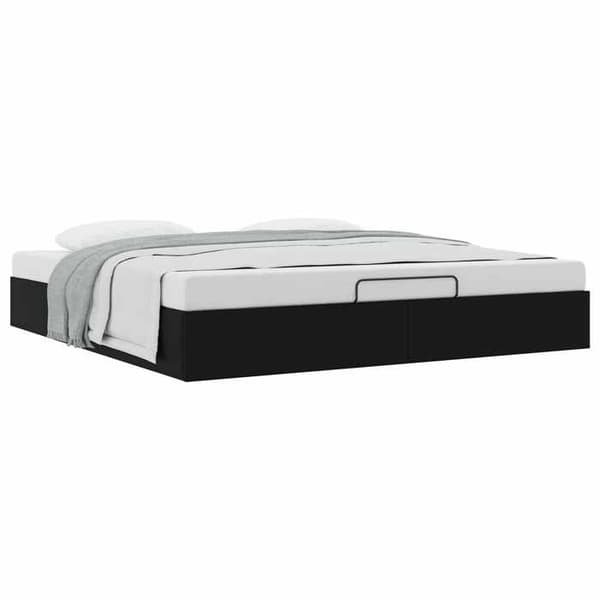 Maison Exclusive - Sängram Ottoman Svart King size Konstläder