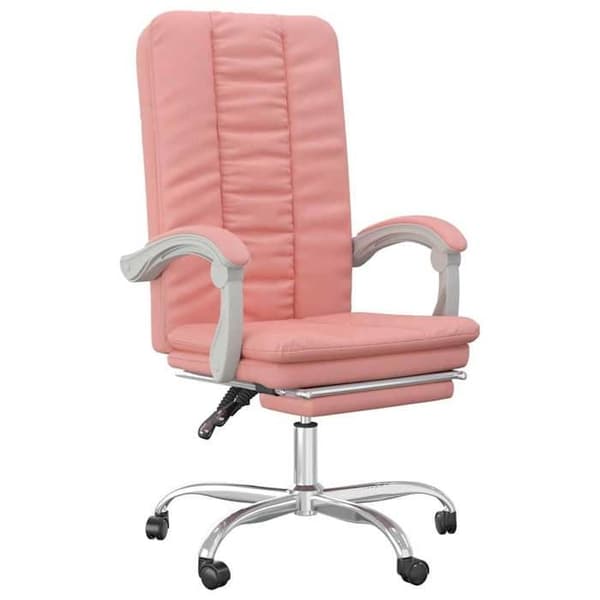Maison Exclusive - Kontorstol med vippefunktion i rosa kunstlæder