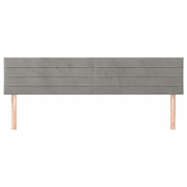 Maison Exclusive - Ljust grå sänggavel 200x5x78/88 cm Sammet