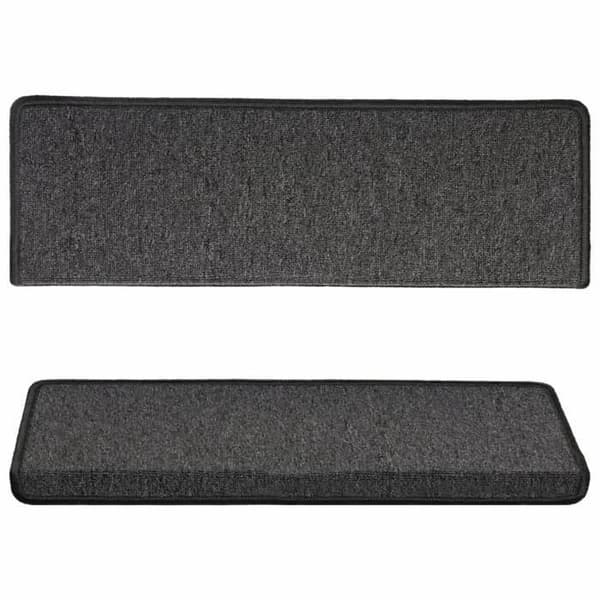 Maison Exclusive - Trappe tæppe 15 dele 65 x 21 x 4 cm Antracit Rektangulær kant antracit