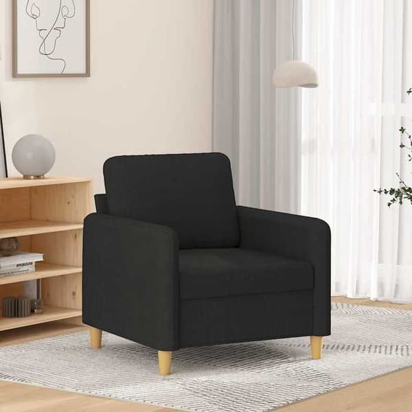 Maison Exclusive - Musta nojatuoli 60 cm kangasta