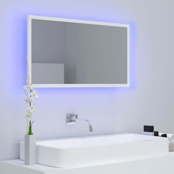 Maison Exclusive - Badrumsspegel med LED Vit 80x8,5x37 cm Akryl
