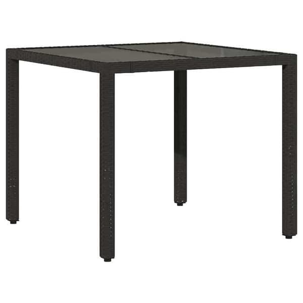 Maison Exclusive - 5 pc have spisebordssæt i sort polyrotin Svart