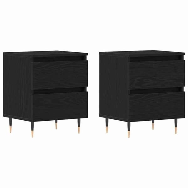 Maison Exclusive - Natbord 2 stk Sort eg 40 x 35 x 50 cm