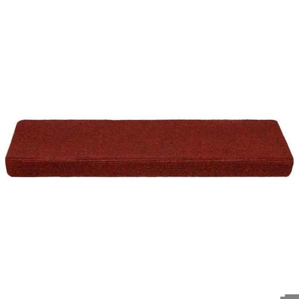 Maison Exclusive - Selvklæbende trappetæpper 5 stk 65 x 21 x 4 cm Rektangulær kant i bordeaux Bordeauxröd (rektangulär kant)