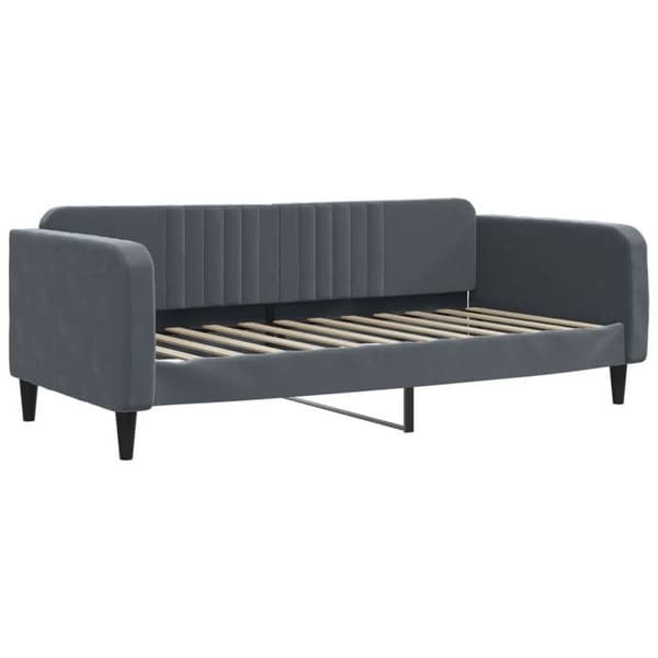 Maison Exclusive - Päivävuode tummanharmaalla patjalla 100x200 cm sametti
