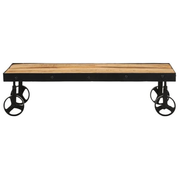Bord - EKSKLUSIV HUS - 100x55x26 cm - Massivt mangotræ - Hjul - Rektangulær