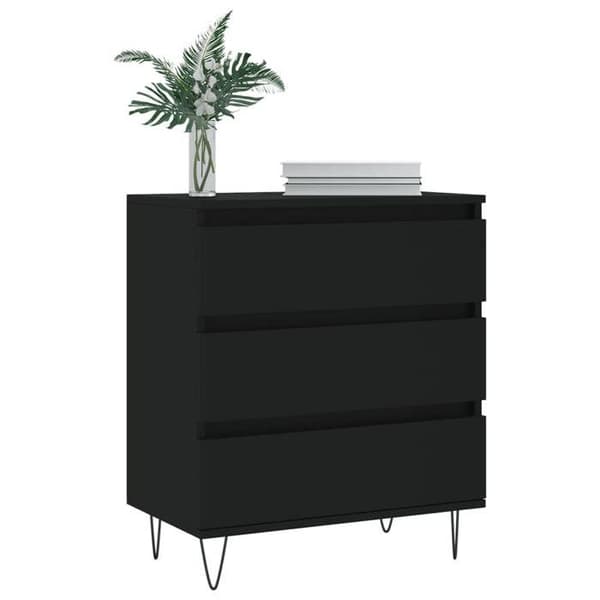 Maison Exclusive - Buffet Sort 60x35x70 cm Ingeniørtræ