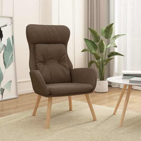 Maison Exclusive - Brun stof afslapningsstol