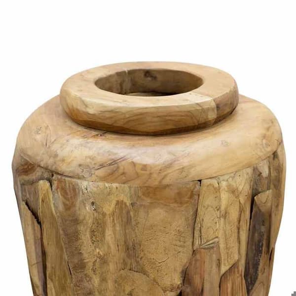 Maison Exclusive - Dekorationsvase 40 x 100 cm Solid teaktræ Teakträ / naturlig teak (möjliga fä