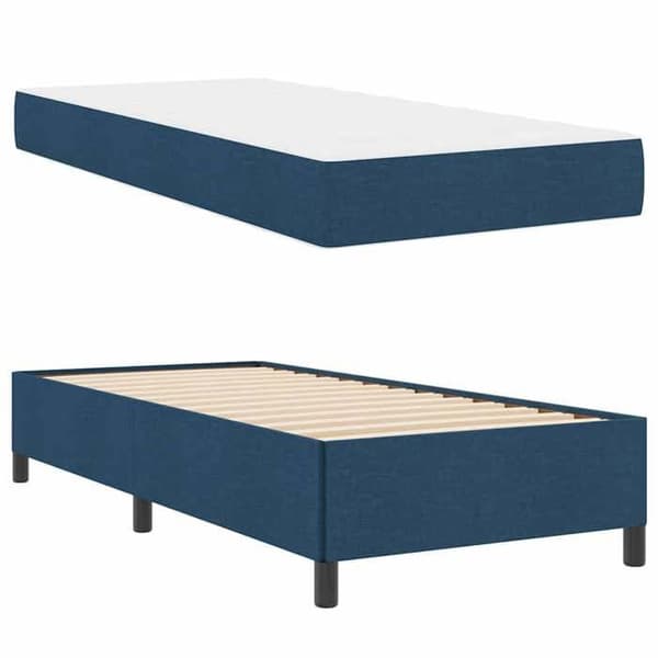 Maison Exclusive - Blå resårmadrass 90 x 190 cm tyg Blå