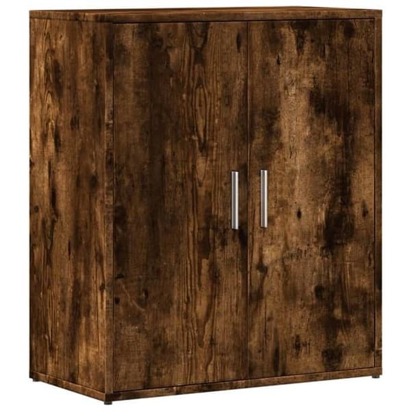 Maison Exclusive - Buffeter 2 stk røgfyldt eg 60x31x70 cm ingeniørtræ