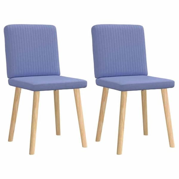 Maison Exclusive - Matstolar set om 2 blå jeans tyg
