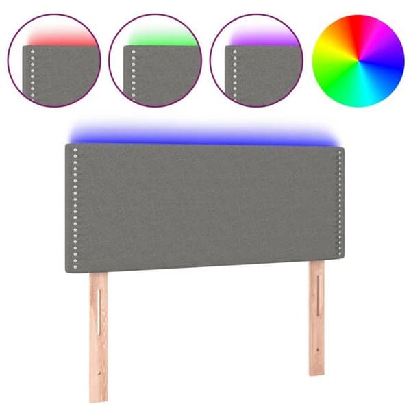 Maison Exclusive - LED-päätyharso Tummanharmaa 90x5x78/88 cm Kangas mörkgrå