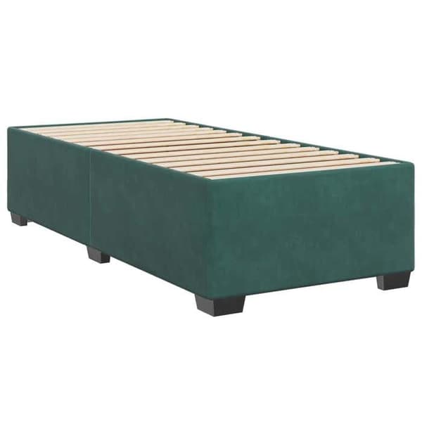 Maison Exclusive - Boxspring säng med mörkgrön madrass 100 x 200 cm Sammet Mörkgrön