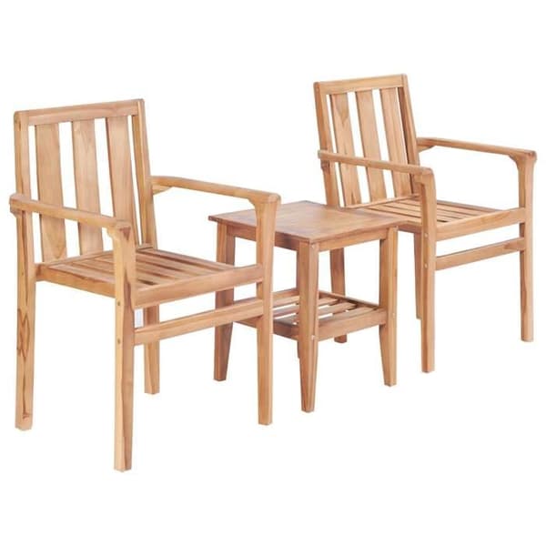 Maison Exclusive - 3 osan puutarhaterassisarja, kestävä teakpuu