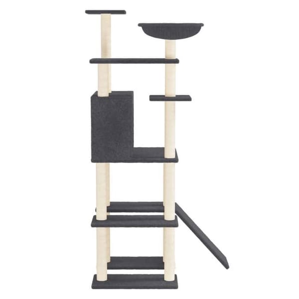 Maison Exclusive - Kattekradse med sisal i mørkegrå 166 cm Mörkgrå