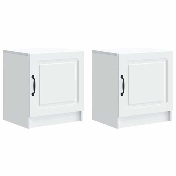 Maison Exclusive - Sängbord 2 delar Vit 43 x 34,5 x 47 cm