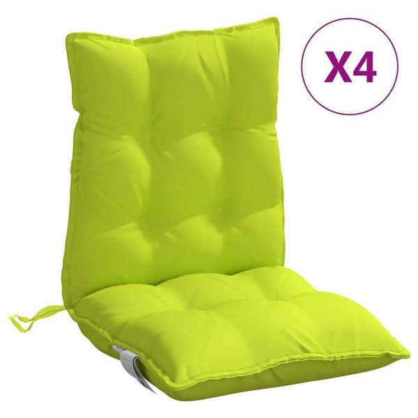 Maison Exclusive - Stolar med låg ryggstöd, 4-pack, klargrön