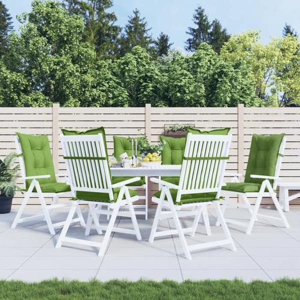 Maison Exclusive - Stolar med hög rygg, 6-pack, grön blandad tyg