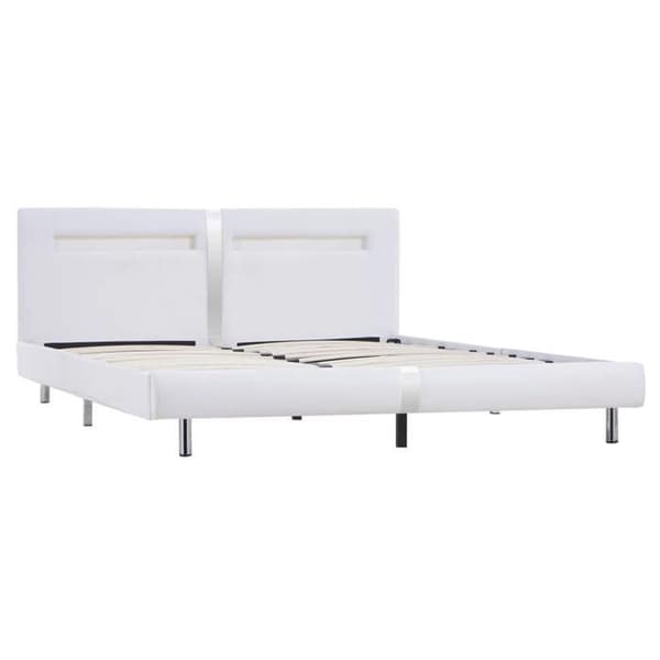 Sengestel - Eksklusiv Hus - Multifarvet LED - Hvid - 180x200 cm Vit