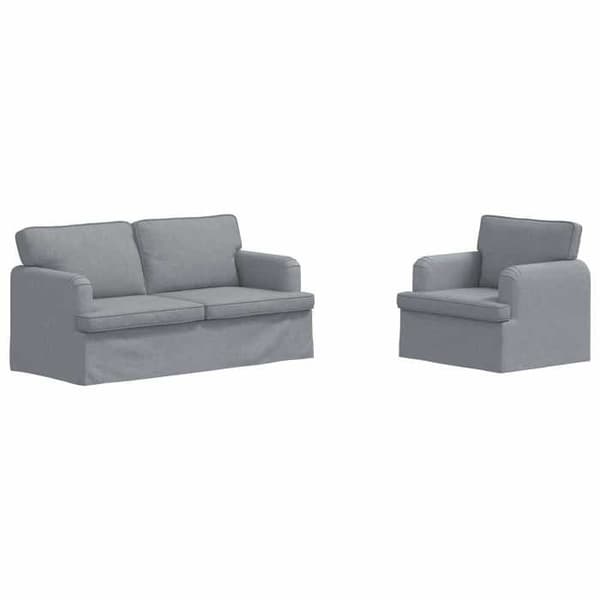 Maison Exclusive - 2-delars soffset i ljusgrått tyg