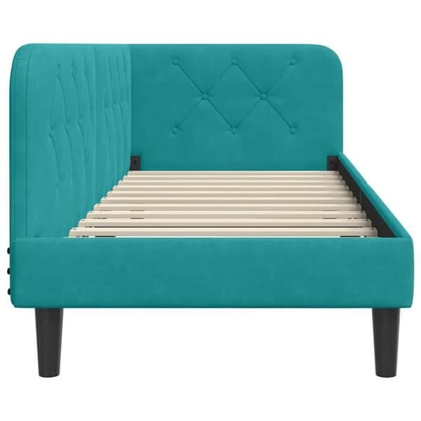 Maison Exclusive - Turquoise hörnsängram 80 x 200 cm Sammet