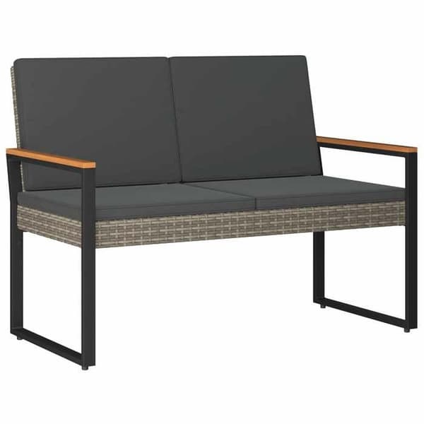 Maison Exclusive - 4 osan ulkokalustesarja Harmaa ja Tummanharmaa
