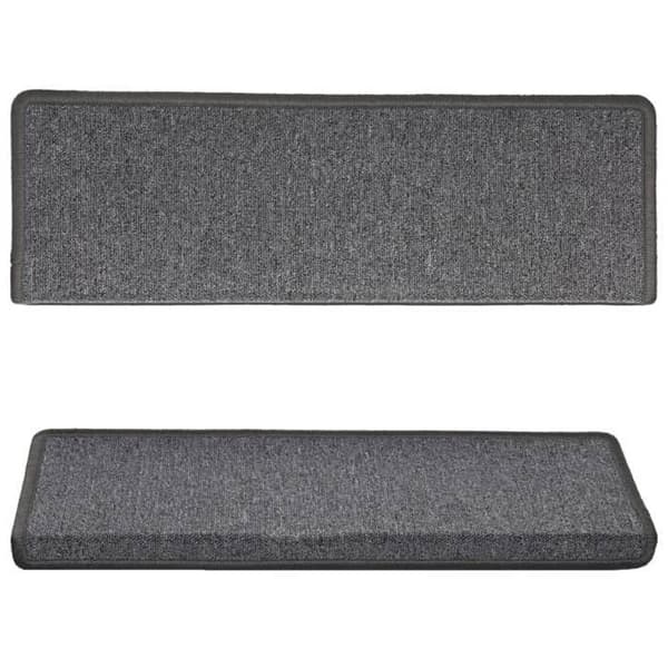 Maison Exclusive - Trappe tæppe 15 dele 65 x 21 x 4 cm Mørkegrå Rektangulær kant