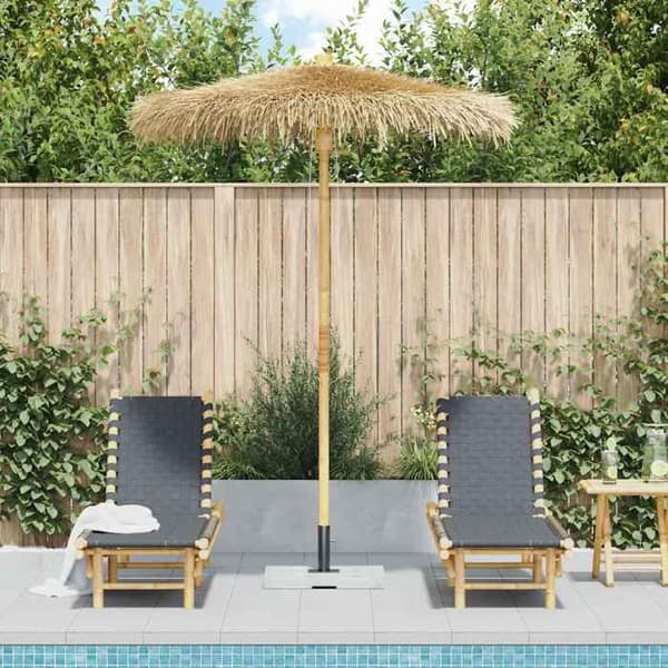 Maison Exclusive - Tiki-parasol med duk av bananblad 180 cm i bambu