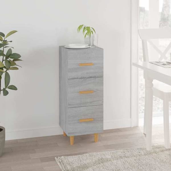 Maison Exclusive - Buffet Sonoma grå 34,5x34x90 cm Ingeniørtræ