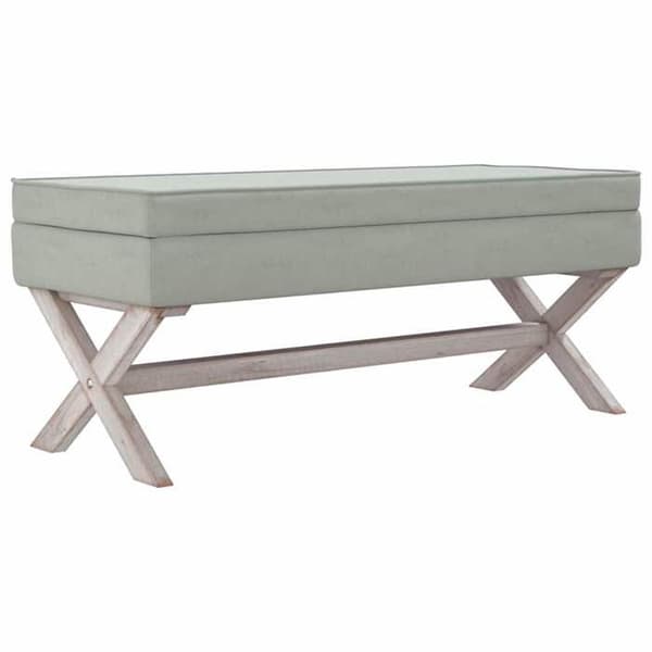 Maison Exclusive - Förvaringspall Ljusgrå 110x45x49 cm Sammet