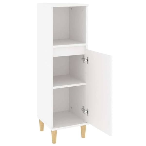 Maison Exclusive - Badrumsskåp vit 30x30x100 cm ingenjörsträ Vit