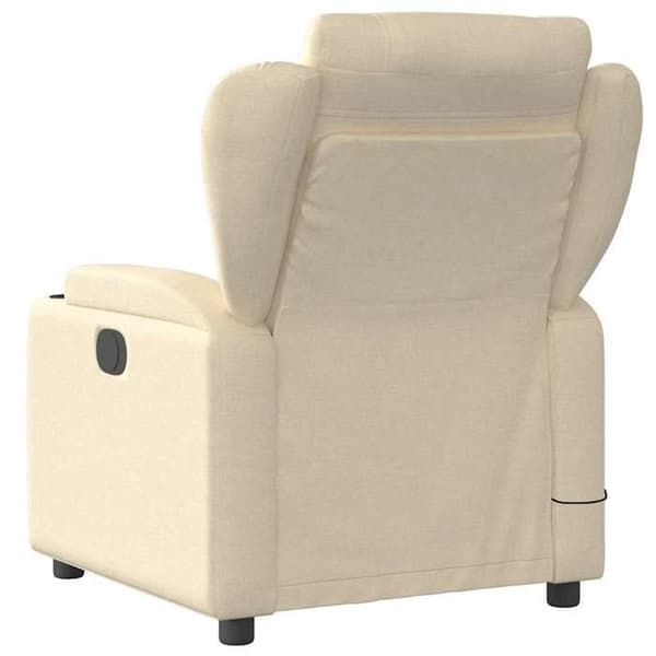 Maison Exclusive - Lutad massagefåtölj i krämfärgad tyg grädde